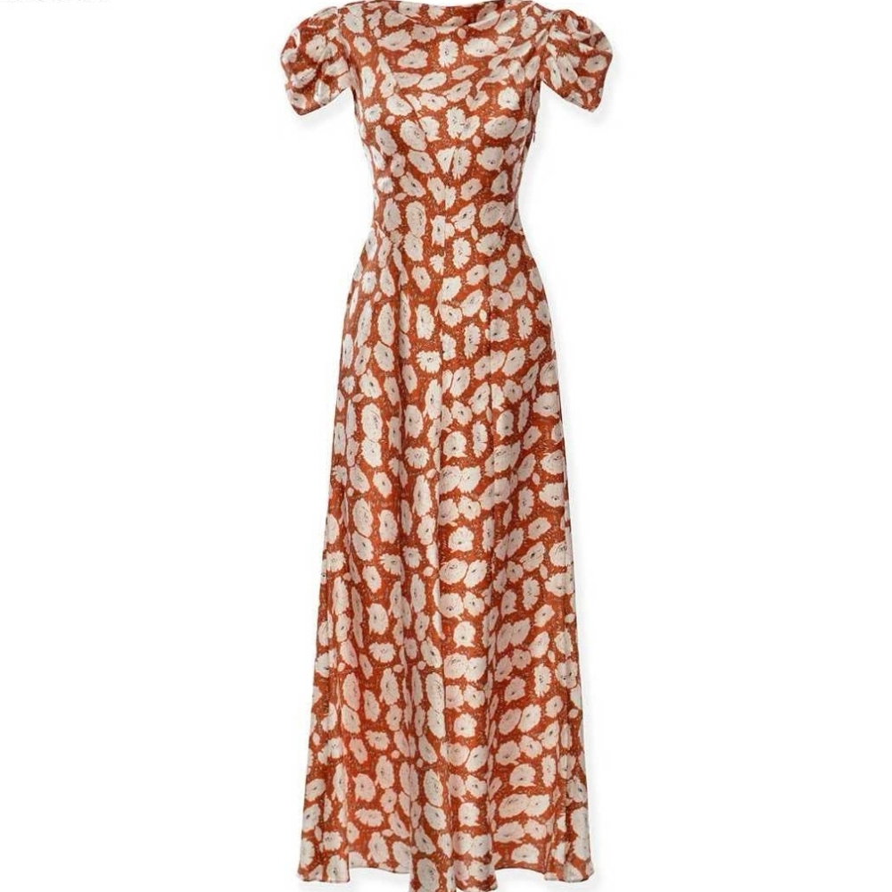 DOEN ALNA DRESS IN ROUGE FLEURS D'ANEMONE - Picture 8 of 13